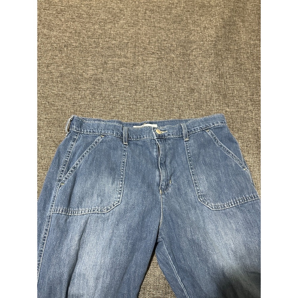 Signature by Levi Strauss & Co Women's Size XL Everyday Jogger Blue Denim Pants - Picture 8 of 9
